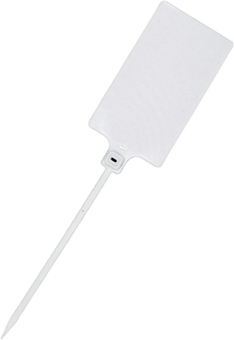 Plastic Seals Shipping Tags Logistics Use Big Sign Tie Large Label Tie, 255 mm Total Length, Package of 100 pcs (White)