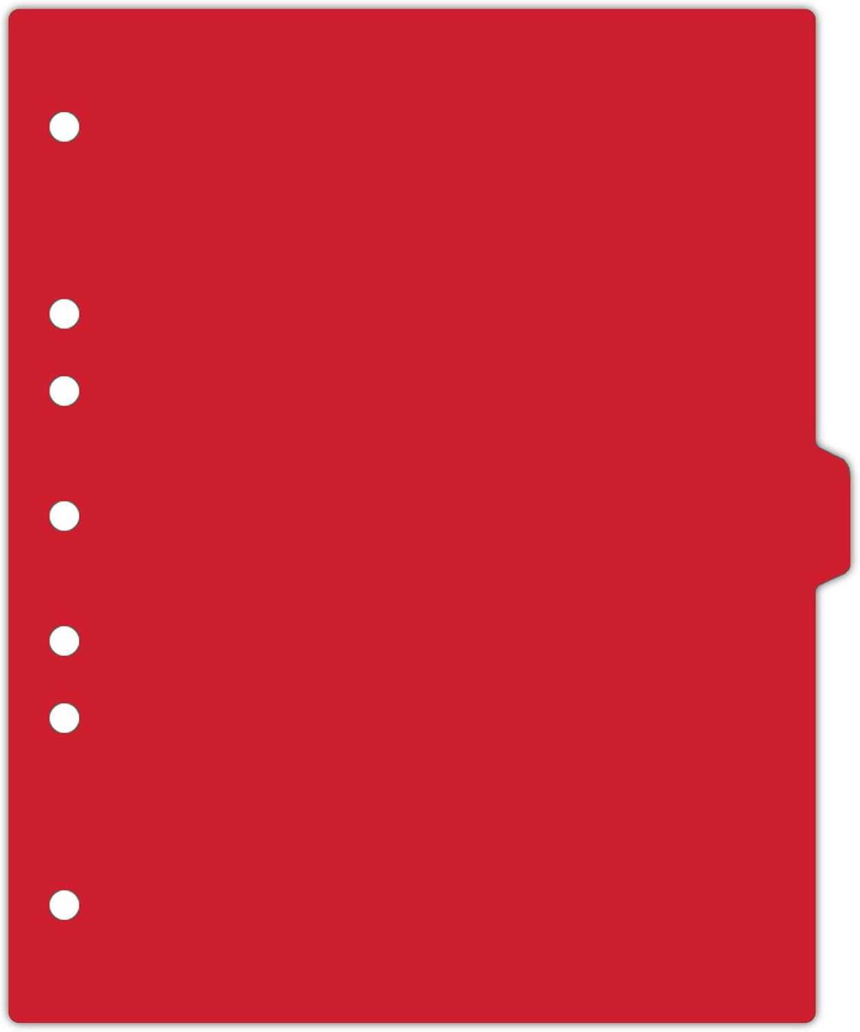 Carstens - Heavy Duty Plastic Ring Binder Dividers, Side Tab, 1/9 Cut, Tab 5 Position, US Letter, Red, Case of 50, (2618-05CS) - Ideal Medical Chart Dividers or Index Tabs for 3 Ring Binders