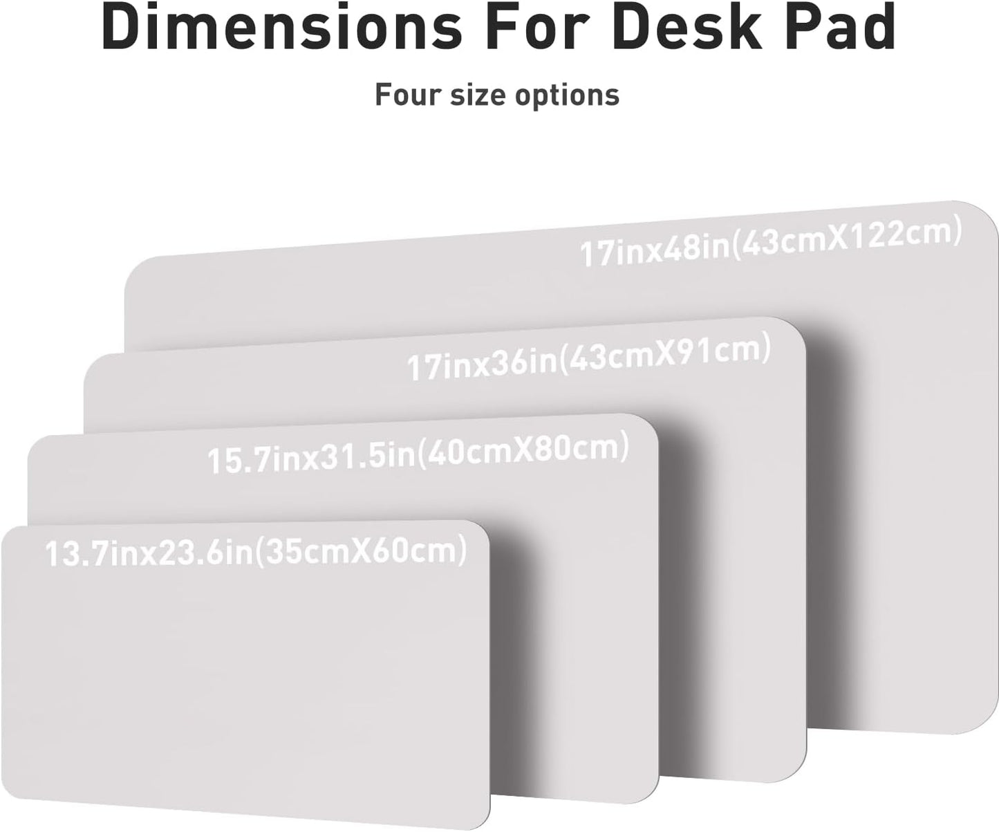 Aothia Large PU Leather Desk Pad Protector – Non-Slip Mouse Pad & Writing Mat for Office/Home, Waterproof, Easy to Clean (31.5" x 15.7", Pale Lavender White)