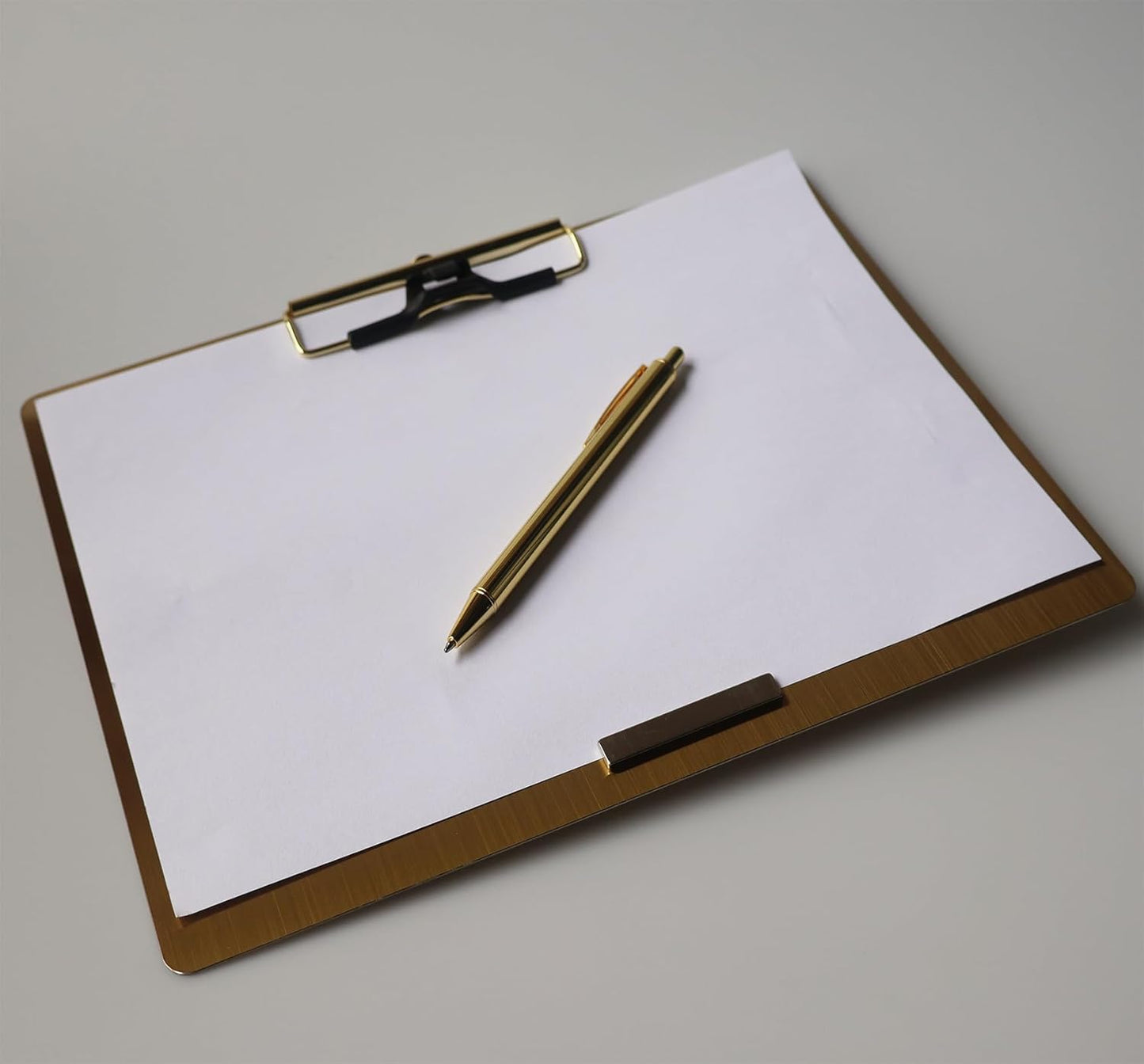 Stainless Steel Magnetic Clipboard with Pen - Multiple Sizes, Magnetic Design, Essential for Office and Home (4.3 x 8.5 Inches)