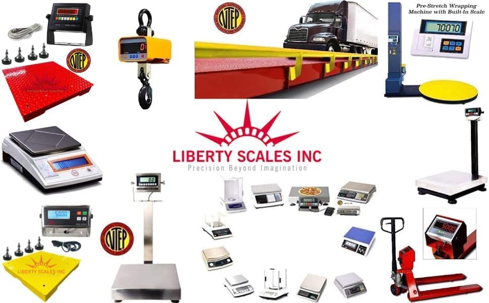 Liberty LS-800-4X5 NTEP Certified (Legal for Trade) Industrial Floor Scale | 48" x 60" | Capacity of 1,000 lbs x 0.2 lb+ Yellow