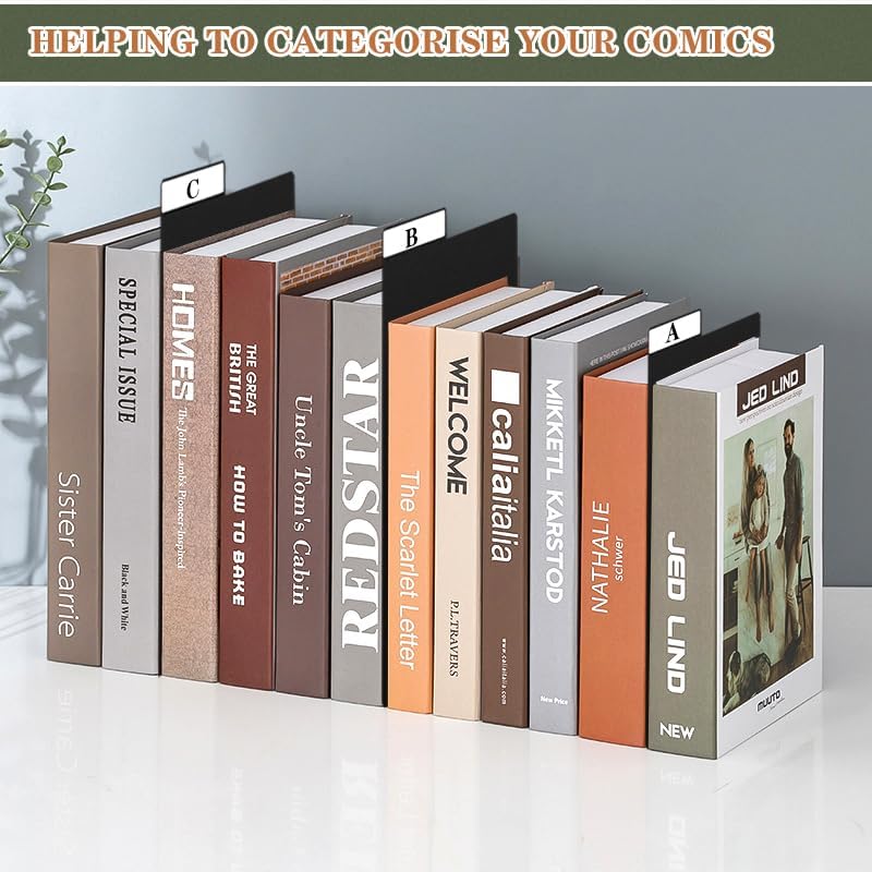 100 Pieces Comic Book Dividers with Tabs,Patient Divider Cards,Card Dividers Comic Book Boards for Storage Boxes 11.22 X 7.24 Inche