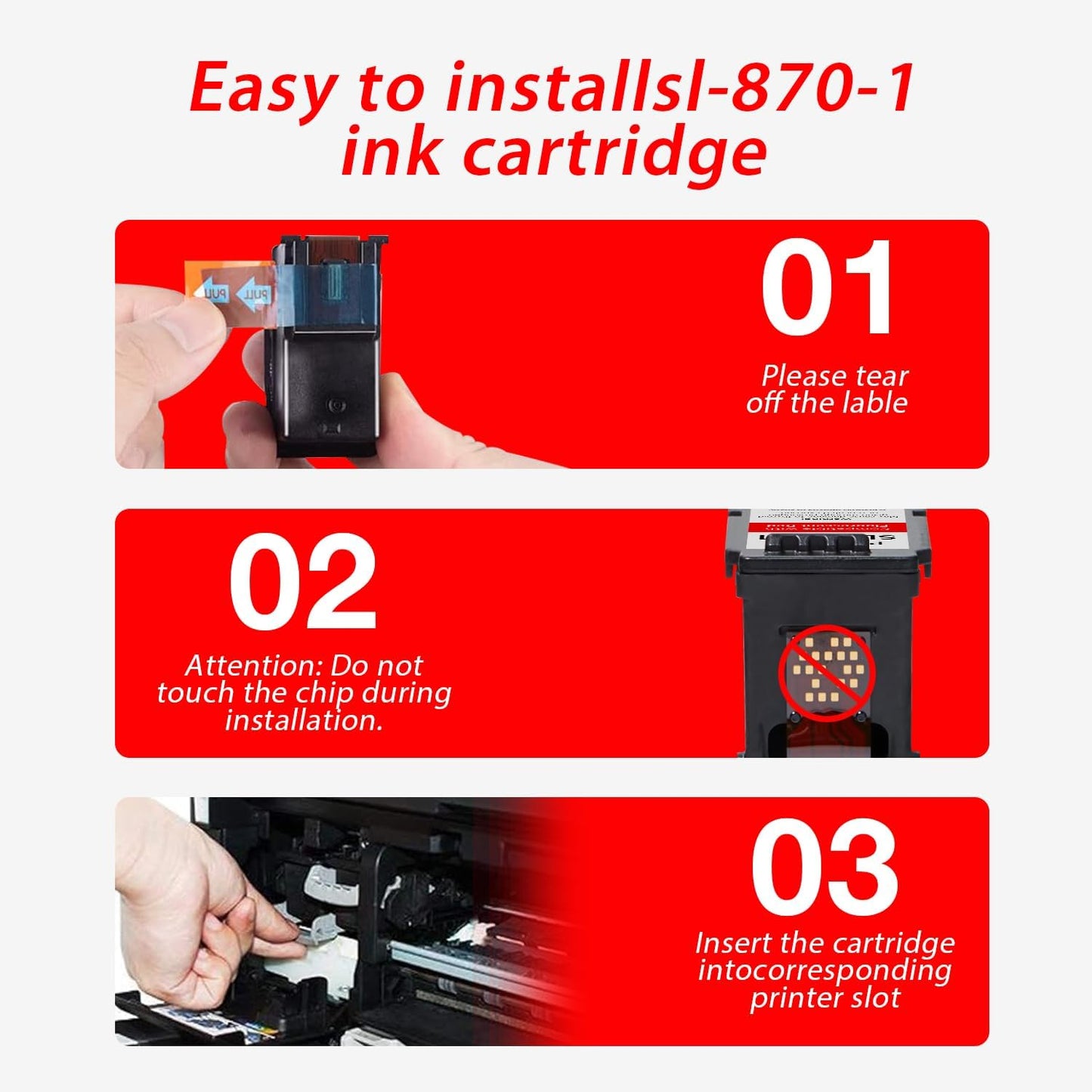 High Capacity SL-870-1 XXL Red Ink Cartridge Compatible with SL870-1 SL8701 XXL Fluorescent Red Ink Replacement for Pitney Bowes SendPro Mailstation Postage Meter (CSD1) 2-Pack (2×16ML)