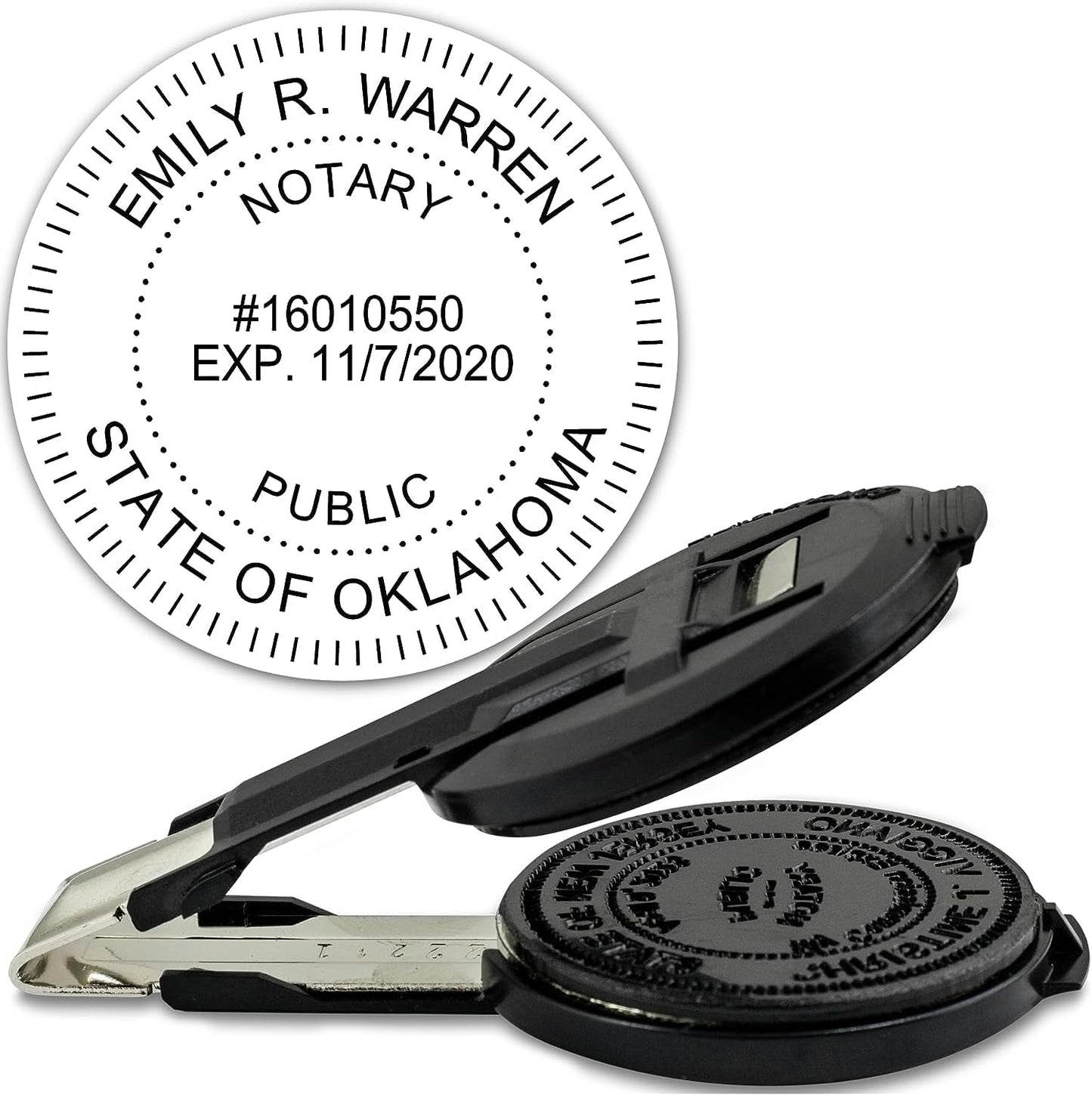 MaxMark Insert Only for Notary Seal Round Embosser for Oklahoma State