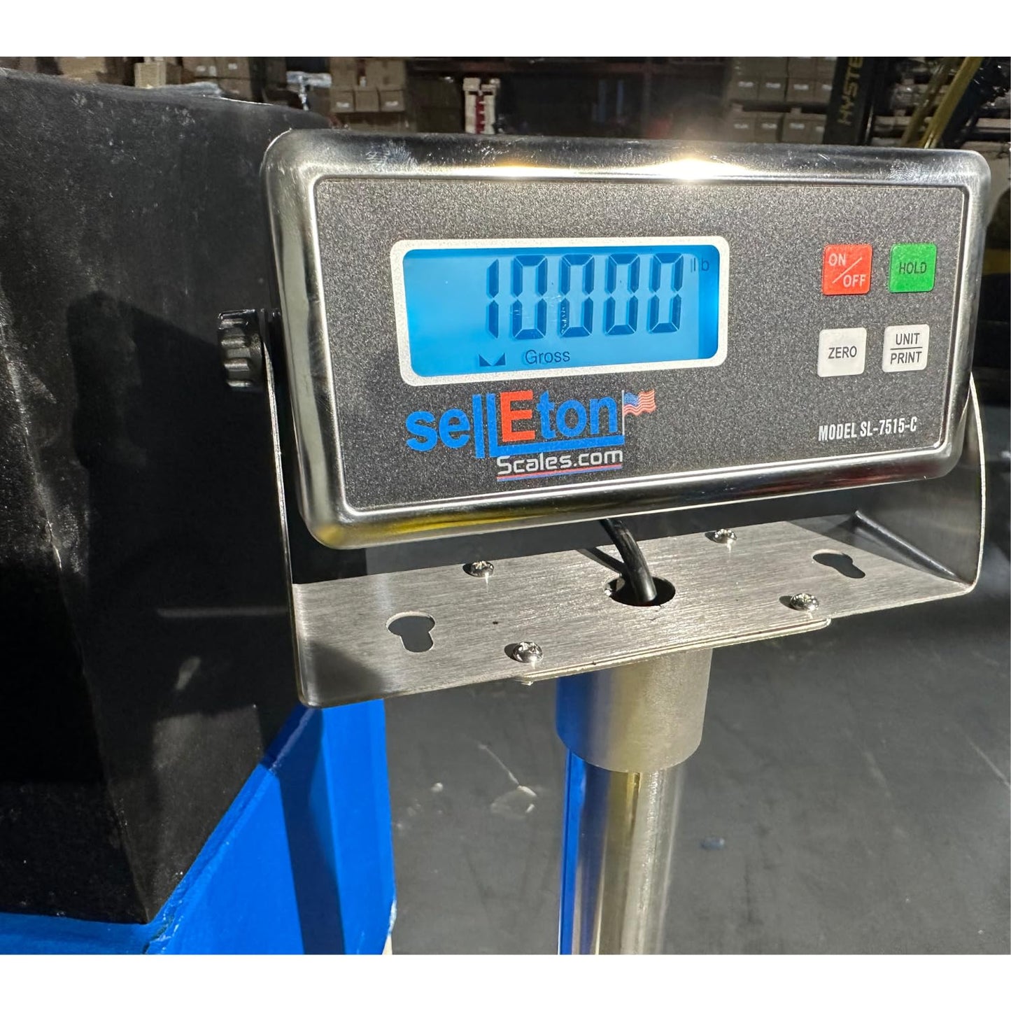 SellEton SL-4x4-1k-NN Floor Scales, Accurate Pallet Scales with Digital Indicator for Warehouse Shipping and Medium Duty Industrial (48"x48", 1000 lb x 0.2 lb)