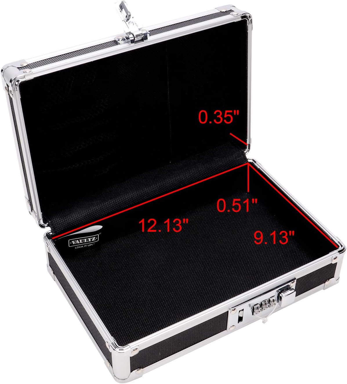 Vaultz Locking Mini Cash Box with Bill and Coin Tray, 8.5 x 2.75 x 5.5 Inches, Black (VZ00304)