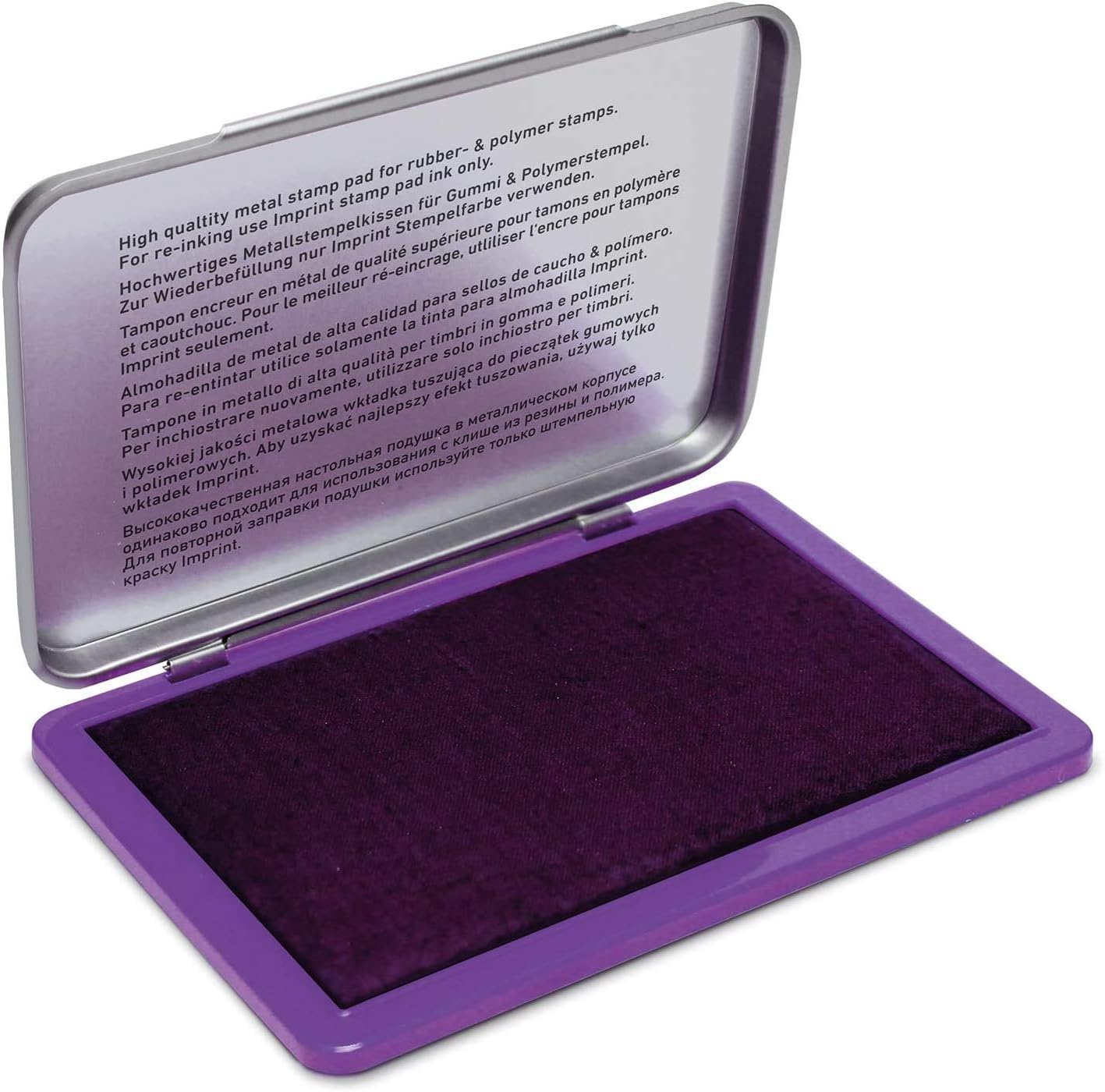Trodat Imprint 9071M Metal Stamp Pad, 2" x 3-1/2", Purple