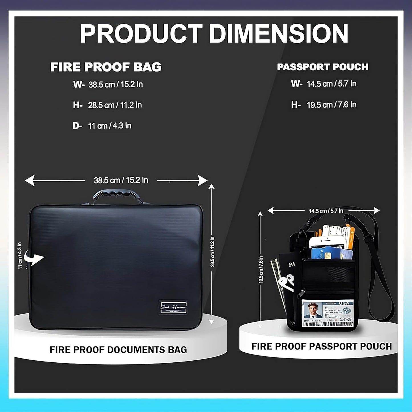 Fireproof Document Organizer Bag with Lock, 13 Labeled Pockets & Passport Pouch ā Waterproof File Folder for Home, Office & Travel