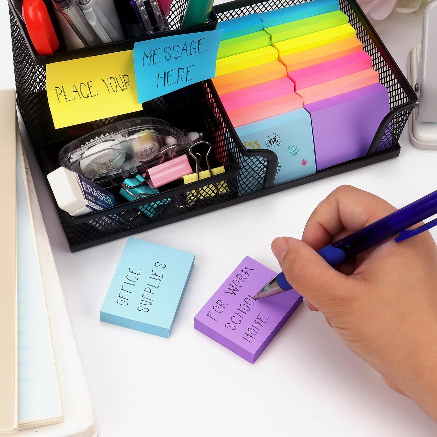 24 Pads Sticky Notes 1.5x2 inch Bright Colors Self-Stick Pads Total 1920 Sheets
