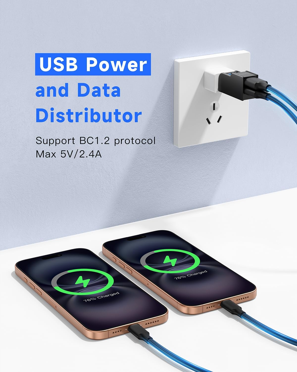 FORIDA 3 Ports USB 3.0 Adapter, USB Hub with 1 USB 3.0 and 2 USB 2.0 Ports, Portable USB Port Splitter for Keyboard, Mobile Hard Disk, U Disk, Camera, Mouse, etc (Black)