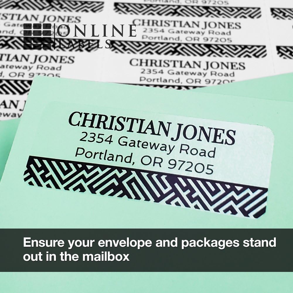 2.625" x 1" Waterproof Clear Gloss Address Labels - Pack of 30,000 Transparent Labels, 1,000 Sheets - Compatible with Laser Printers, OL875CL, OnlineLabels