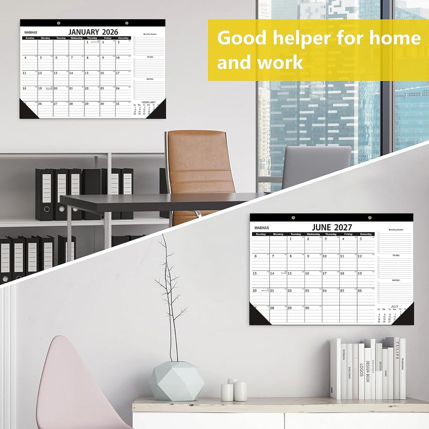 Desk Calendar 2026,2026 Desk Calendar-January 2026 to June 2027,18 Months-12x17 in,2026 Calendar,Calendar 2026 Perfect for Your Home,School or Office.