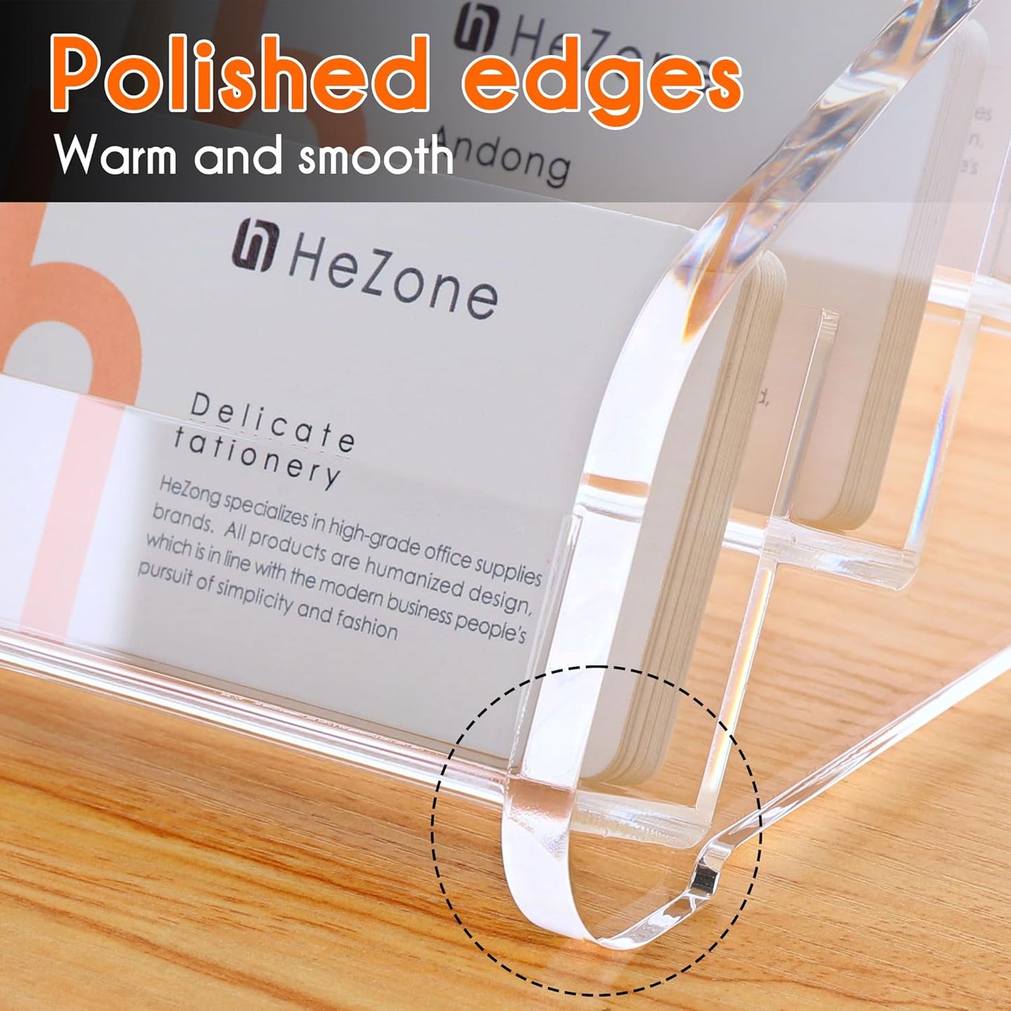 Business Card Holder Display for Desk Muitiple, Clear Acrylic Business card Stand Rack for Women and Men 12 slots 4Tier, Organize 600 cards (12 Slots)