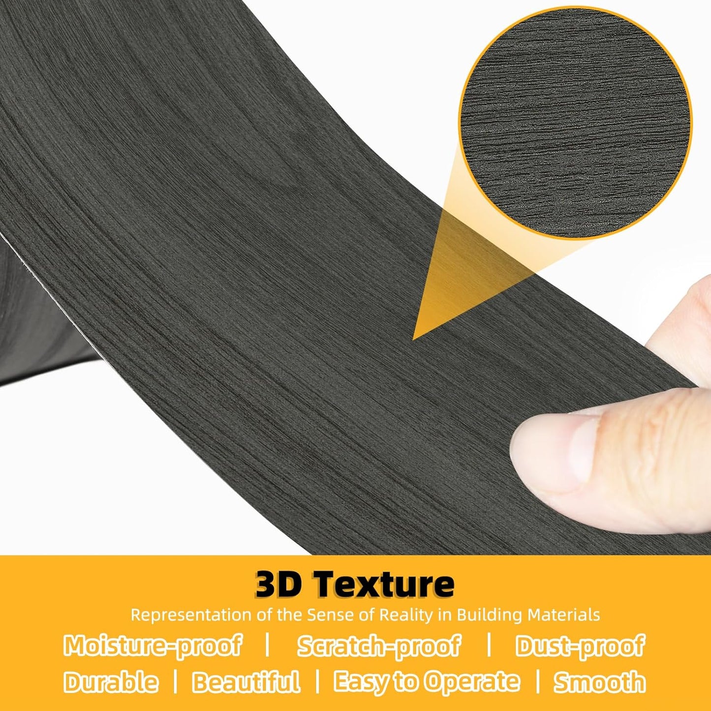 GSCIT Club Dark Walnut Wallpaper, 24 inch X 25ft Self Adhesive Wood Grain Repair Tape Patch for Tables, Chairs, Baseboards, Doors, Windows, Floors, Handicraft DIY.