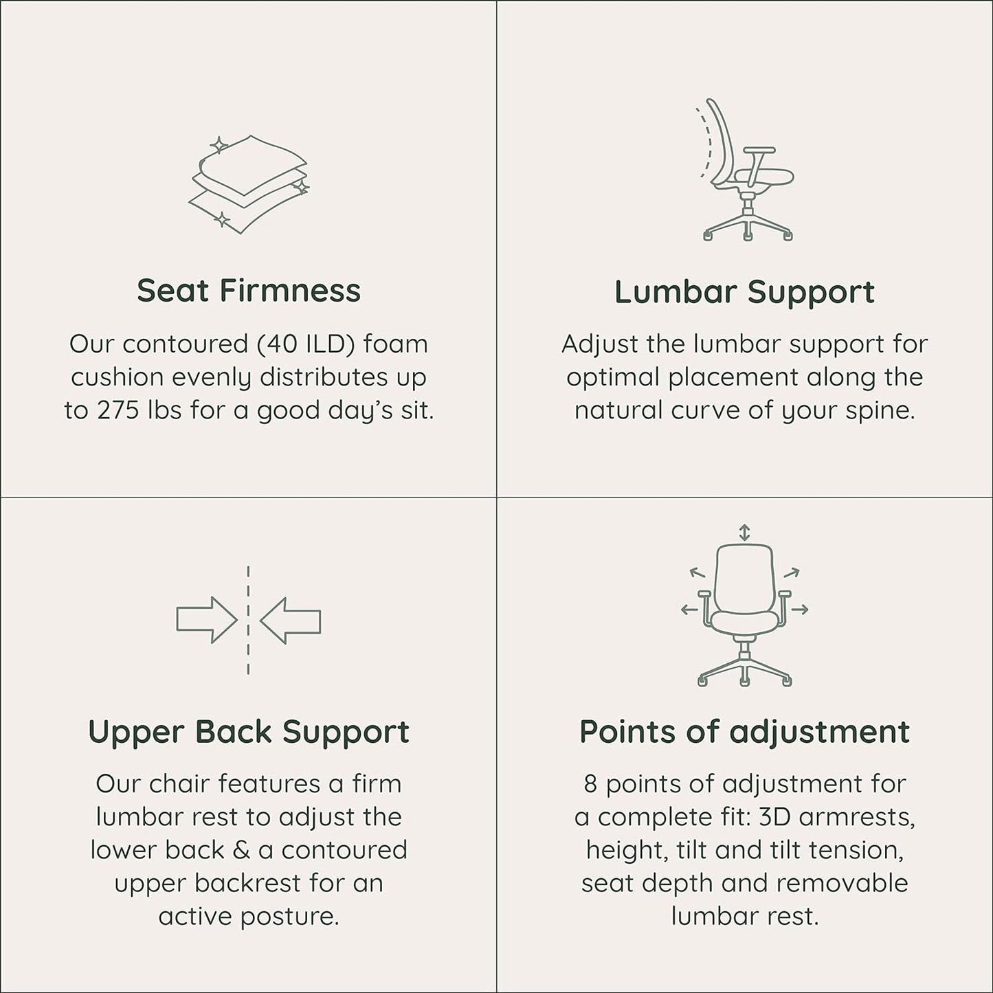Branch Ergonomic Chair - A Versatile Desk Chair with Adjustable Lumbar Support, Breathable Mesh Backrest, and Smooth Wheels - Experience Optimal Comfort and Support - Baltic