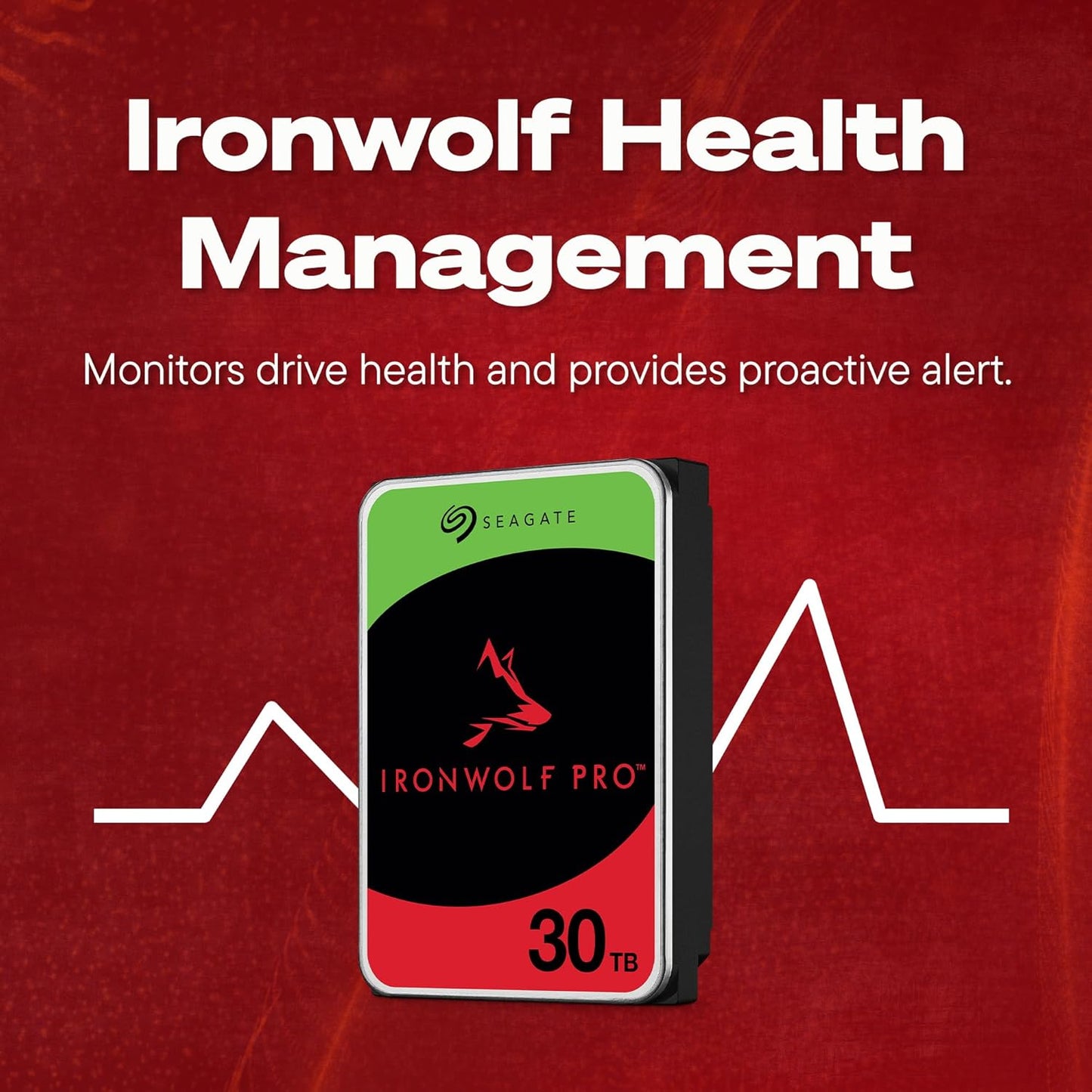 Seagate IronWolf Pro 30TB Enterprise NAS Internal HDD Hard Drive – CMR 3.5 Inch SATA 6Gb/s 7200 RPM 512MB Cache for RAID Network Attached Storage, Rescue Services (ST30000NT011)