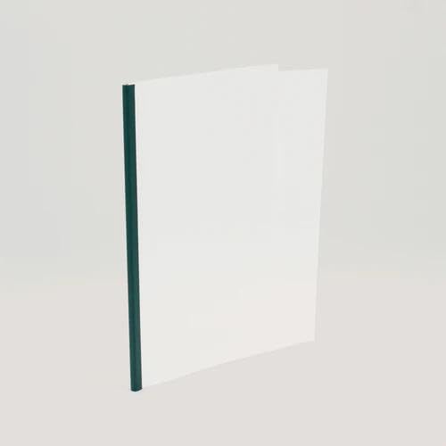 Thermal Binding Clear Covers with Steel Spine –for Thermal Binding Machines – Formerly Unibind – Used in Real Estate, Education and Various Businesses (Dark Green, 340 Sheets Max - 24/Box)