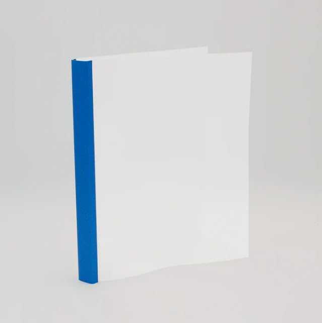 Thermal Binding Clear Covers with Steel Spine –for Thermal Binding Machines – Formerly Unibind – Used in Real Estate, Education and Various Businesses (Azur, 220 Sheets Max - 48/Box)