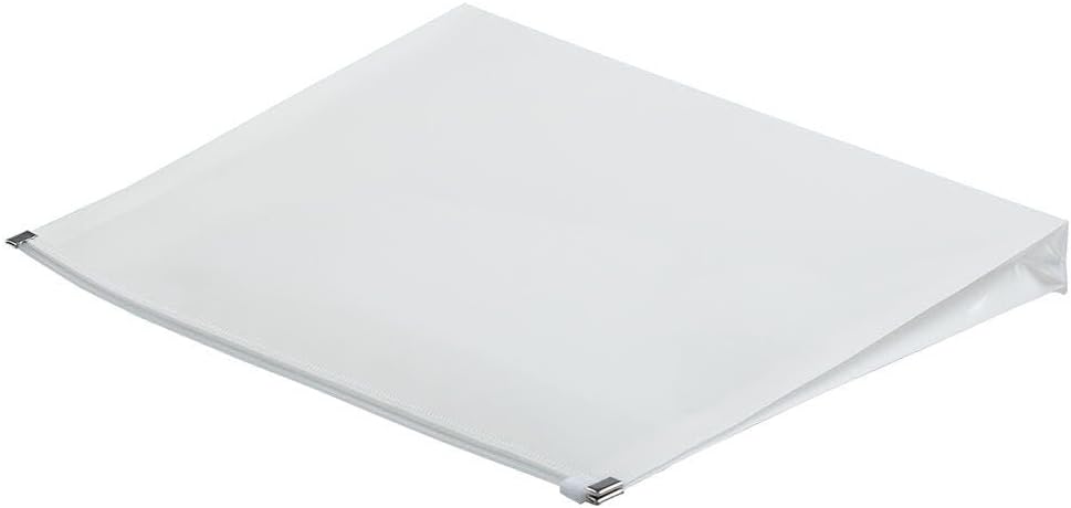 JAM PAPER Plastic Envelopes with Zip Closure - Letter Booklet - 9 3/4 x 13 - White - 3/Pack