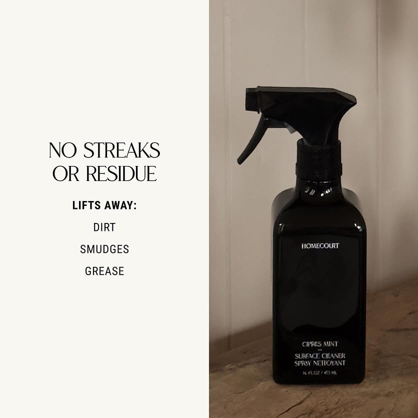 Homecourt All-Purpose Surface Cleaner Spray, Lifts Away Dirt, Smudges & Grease, For Bathroom, Kitchen & more, Clean Formula, Cipres Mint, 16 fl oz