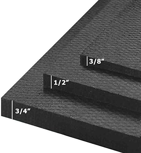 American Floor Mats - Horse Stall Mats - Heavy Duty Stall Tiles - Thick, Durable Rubber Flooring - Solid Black - Slip Resistant - 6' x 10' Set (15 Tiles Total, 24" x 24" Each, 0.38" Thick)