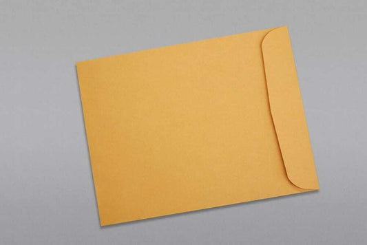 Limited Papers (TM) Booklet Envelopes, (Open Side) Brown Kraft, Gummed Seal, 28 Pound, Heavyweight, For Mailing And More. (250, 11 x 13)