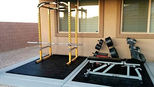 American Floor Mats - Heavy Duty Horse Stall Tiles - Thick, Durable Rubber Flooring - Solid Black - 6' x 6' Set of 9 Tiles (2' x 2' Each, 0.75" Thick)