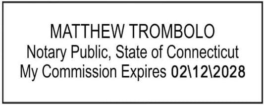 Connecticut Rectangular Notary Stamp | Official State Notary Stamp | Official Seals | Meets State Specifications (Connecticut, Rectangular Stamp)