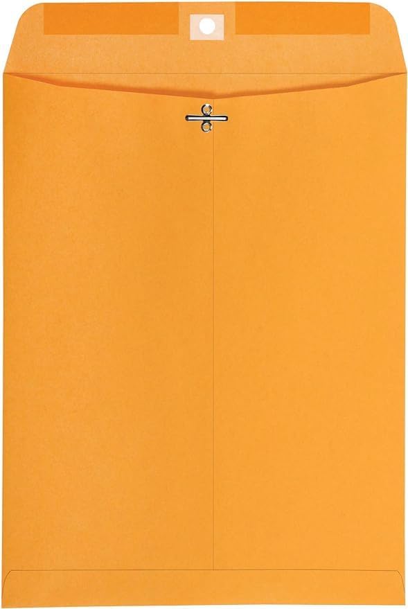 Catalog Envelopes (Open End), Brown Kraft, 28 Pound. 500 Per Pack. (Clasp, 6"x9")