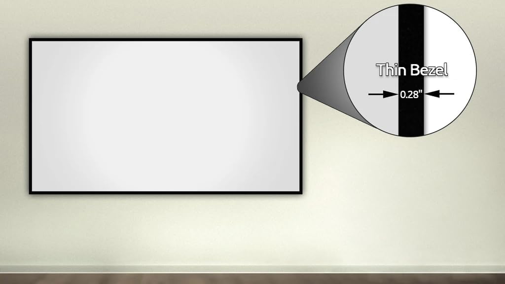 Silver Ticket Products S7 Series 6 Piece Thin Bezel Home Theater Fixed Frame 4K/8K Ultra HD, HDTV, HDR & Active 3D Projection Screen, 2.39:1 Format, 157" Diagonal, Grey Material S7-239157-G