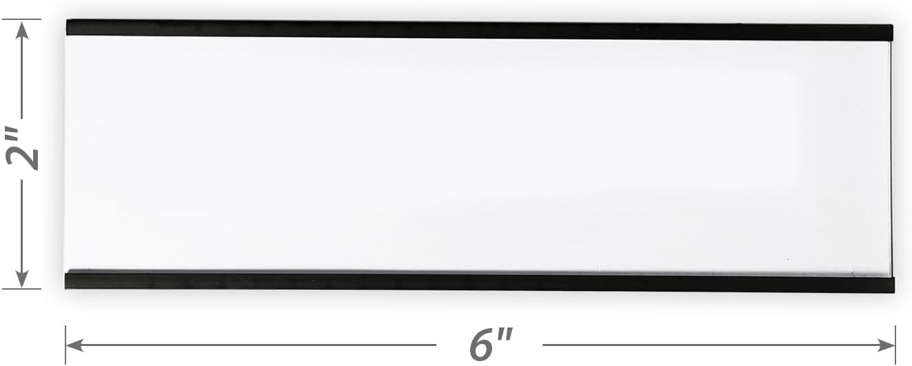 SmartSign Magnetic 'C' Channel Label Holders | 2" x 6", Pack of 10