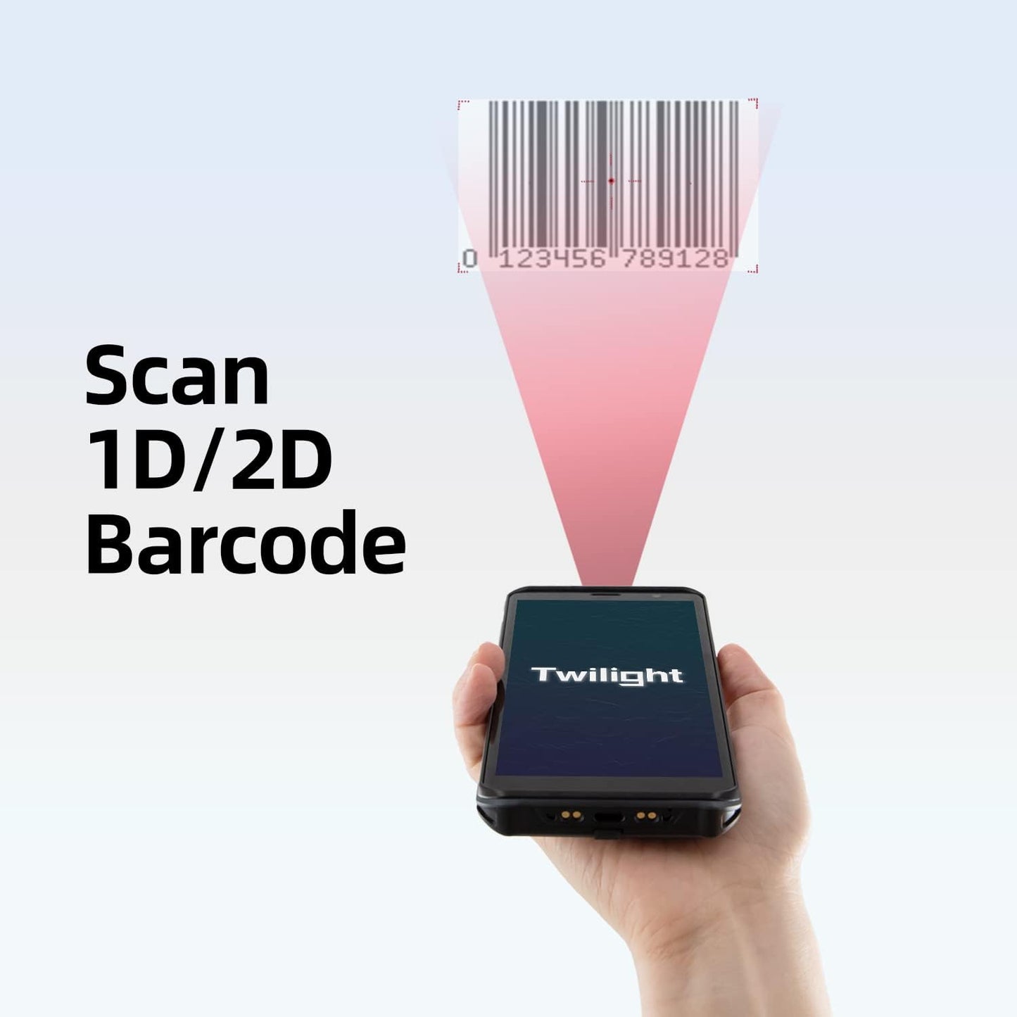 Android 11 with 6” Screen Barcode Scanner Handheld Mobile Terminal with Honeywell N6703 Laser Scanner,1D 2D Barcode Data Capture, Hot Swap, for Delivery Warehouse Retails Inventory System