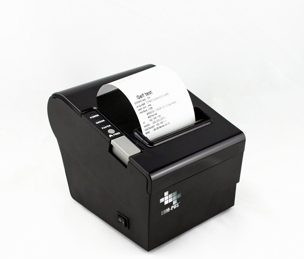 Heavy Duty Cash Register Drawer + Thermal Receipt Printer (80mm) + Barcode Scanner (Cordless) [Black] NOT for Square
