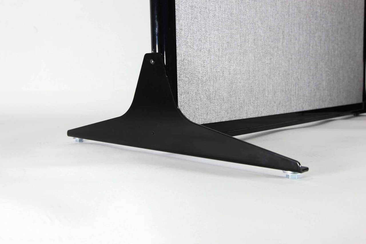 Versare Office Workstation Screen | Portable Wall Divider | Modern Cubicle | Freestanding Privacy Screen | Flexible Work Space | 1 Panel | 33" Wide x 70" Tall Dark Gray SoundSorb Panels with Window