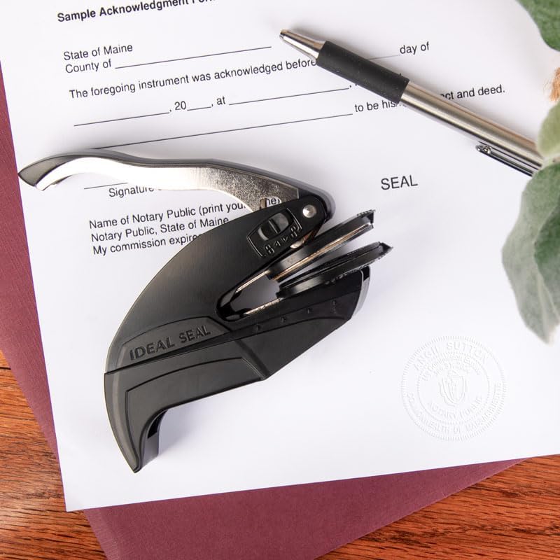 Massachusetts Round Notary Embosser | Official State Embosser | Official Seals | Meets State Specifications (Massachusetts, Round Embosser)