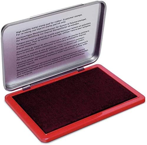 Trodat Imprint 9074M Metal Stamp Pad, 3-1/2" x 6-3/8", Red
