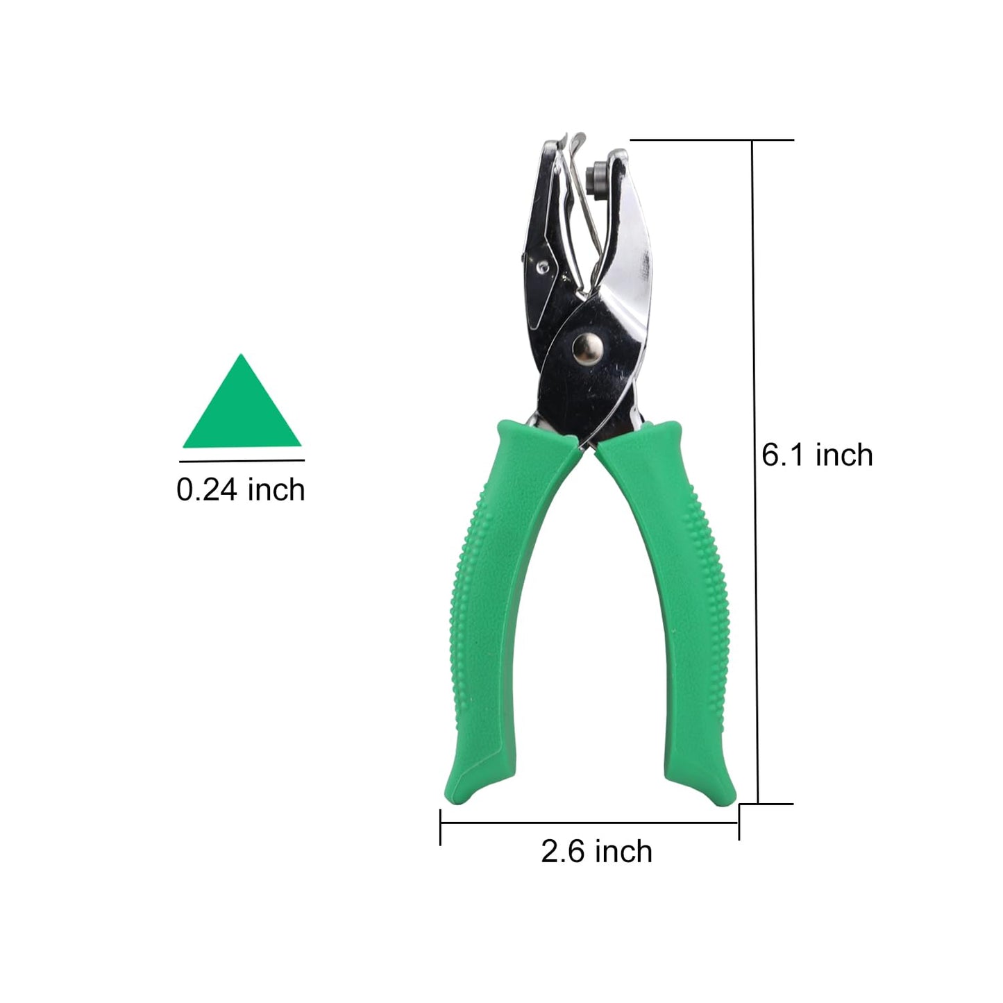1/4 Inch Triangle Shape Hole Puncher, Handheld Single Hole Paper Punch, One Hole Paper Punch for DIY Craft Paper Scrapbook Puncher Hand Tool