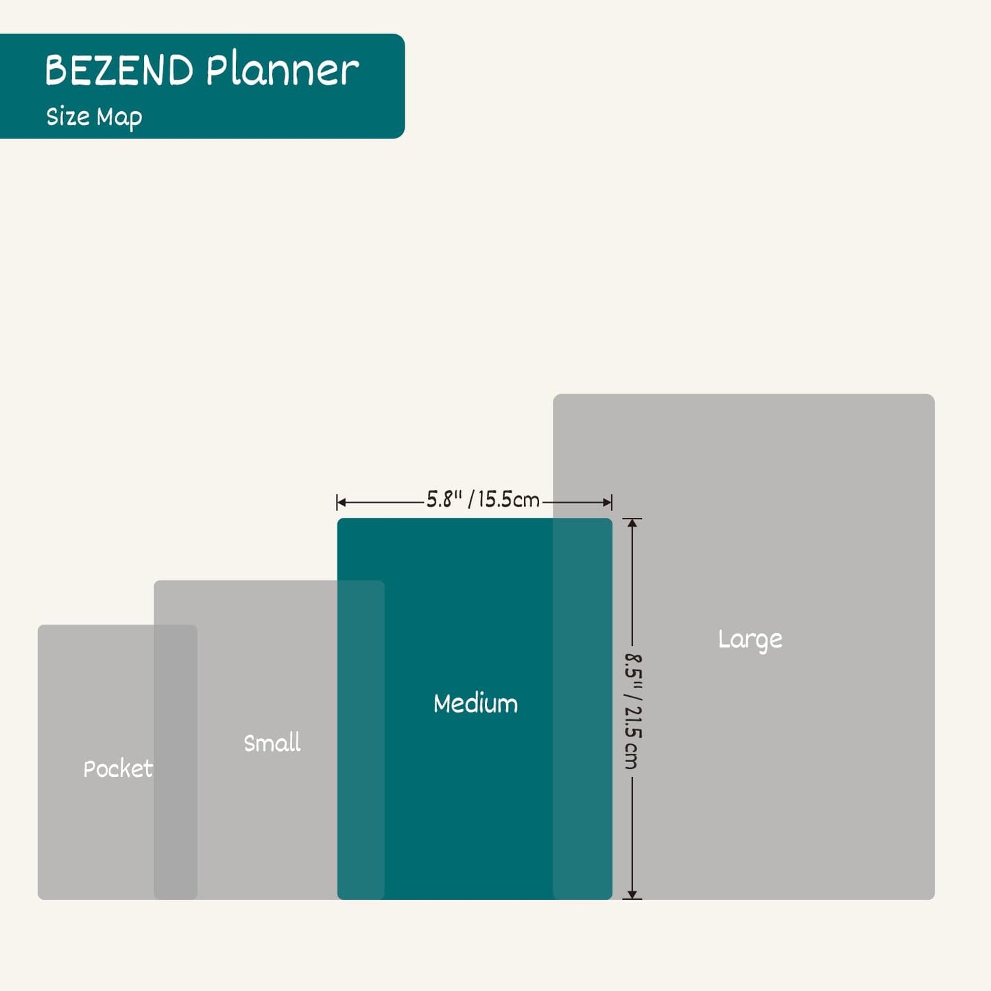 BEZEND Weekly Planner 2025-2026 with 2 Columns, 5.8" x 8.5" Academic Calendar 18 Months (Jul 25-Dec 26) Life Work Appointment Book with Monthly Tab, PU Leather Hardcover - Evergreen
