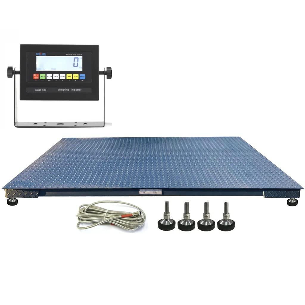 SellEton SL-5x7-30K-NN 60" x 84" Heavy-Duty, Industrial Floor Scale, Metal Indicator with Platform Scale | 30,000 lbs x 5 lb