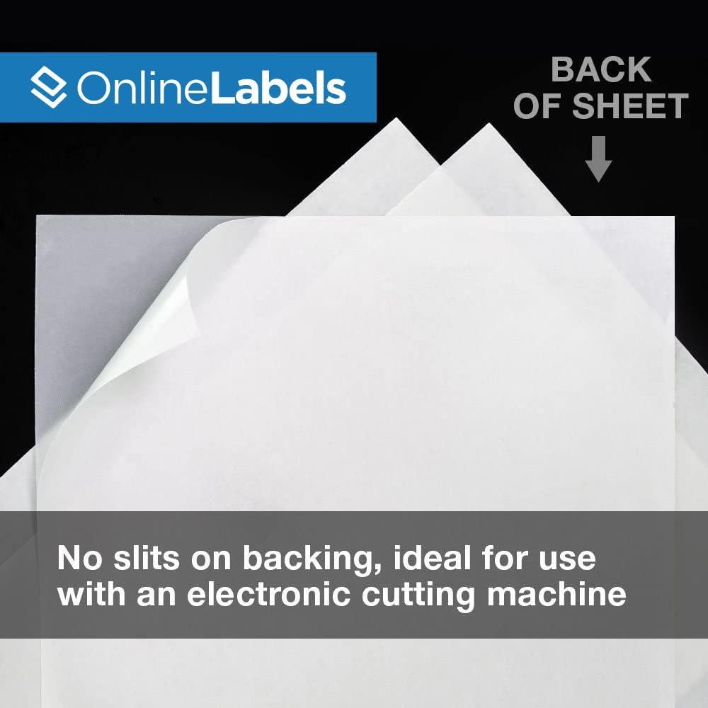 8.5 x 11 Clear Frosted Matte Sticker Paper (Inkjet Printers Only) - 500 Sheets - Full Sheet Labels - OnlineLabels