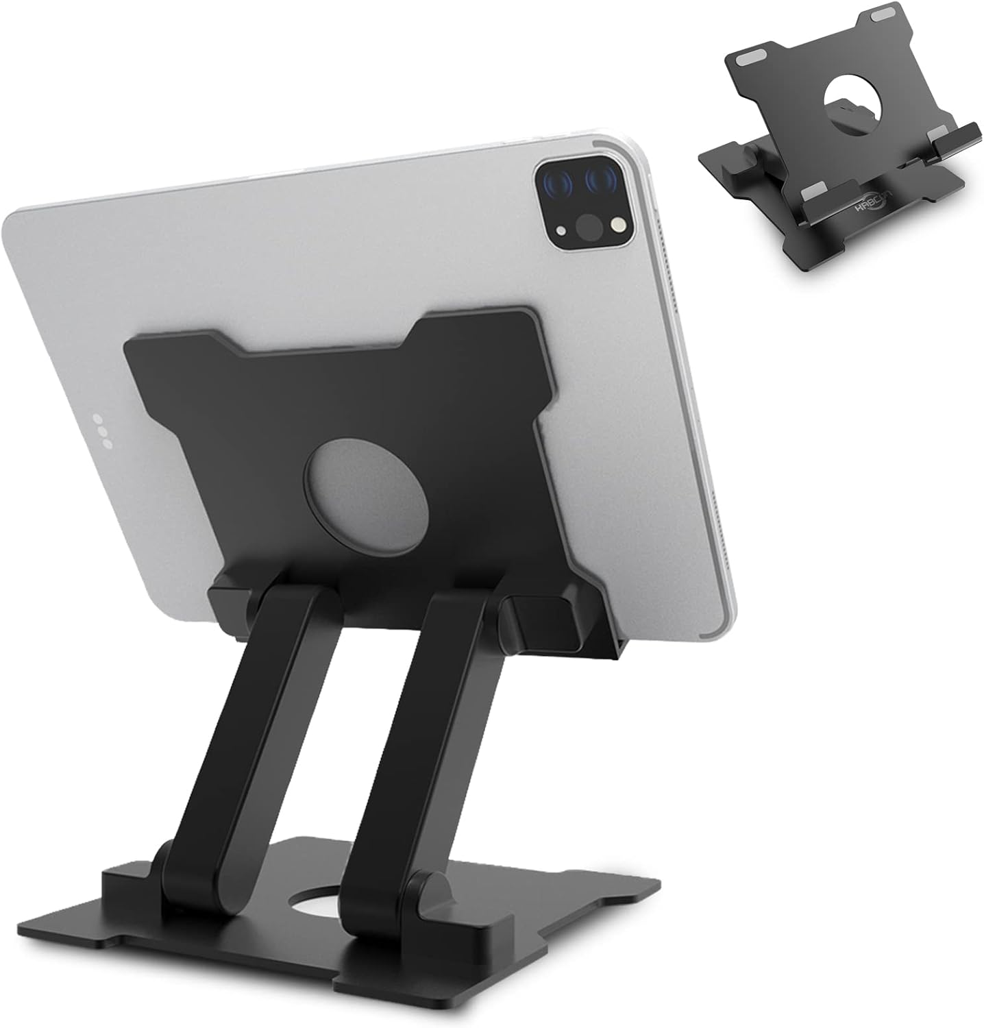 KABCON Tablet Stand,Adjustable Drawing Holder Eye-Level Aluminum Solid Stand for Desk, Portable Monitor, iPad Pro 9.7 10.5 Air Mini,Microsoft Surface Pro,Tab-Up to 15''