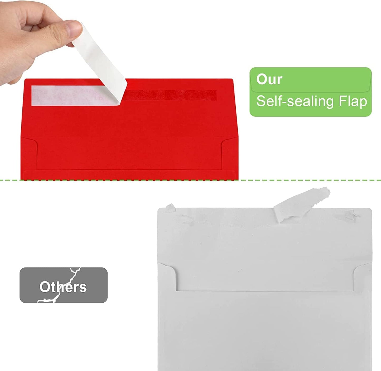 70 Packs A4 Envelope, Red A4 Envelopes, 4x6 Photo Envelopes for Invitations, Envelopes Self Seal for Weddings, Baby Shower, Photos, Postcards, Greeting Cards, Mailing