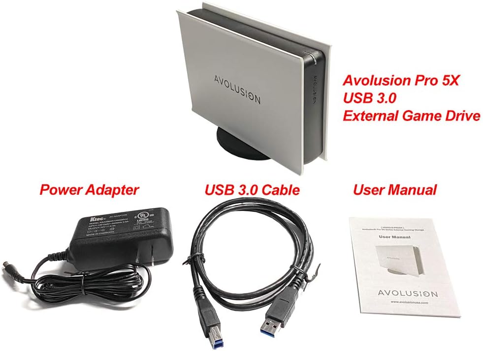 Avolusion PRO-5X Series 6TB USB 3.0 External Hard Drive for WindowsOS Desktop PC/Laptop (White) - 2 Year Warranty (Renewed)