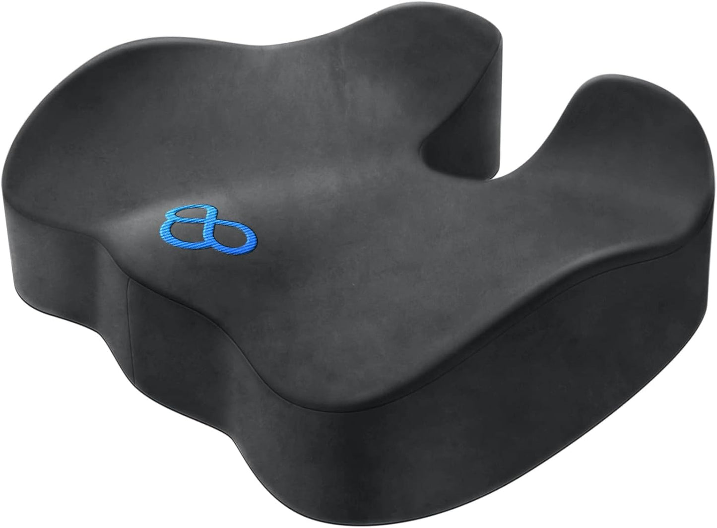 BlissTrends Seat Cushion,5.2in Thick Memory Foam Cushions for Office Chair, Car Seat, Airplane, Relieving Pressure Tailbone Sciatica Back Pain for Long Sitting Office Workers, Car Drivers Grey