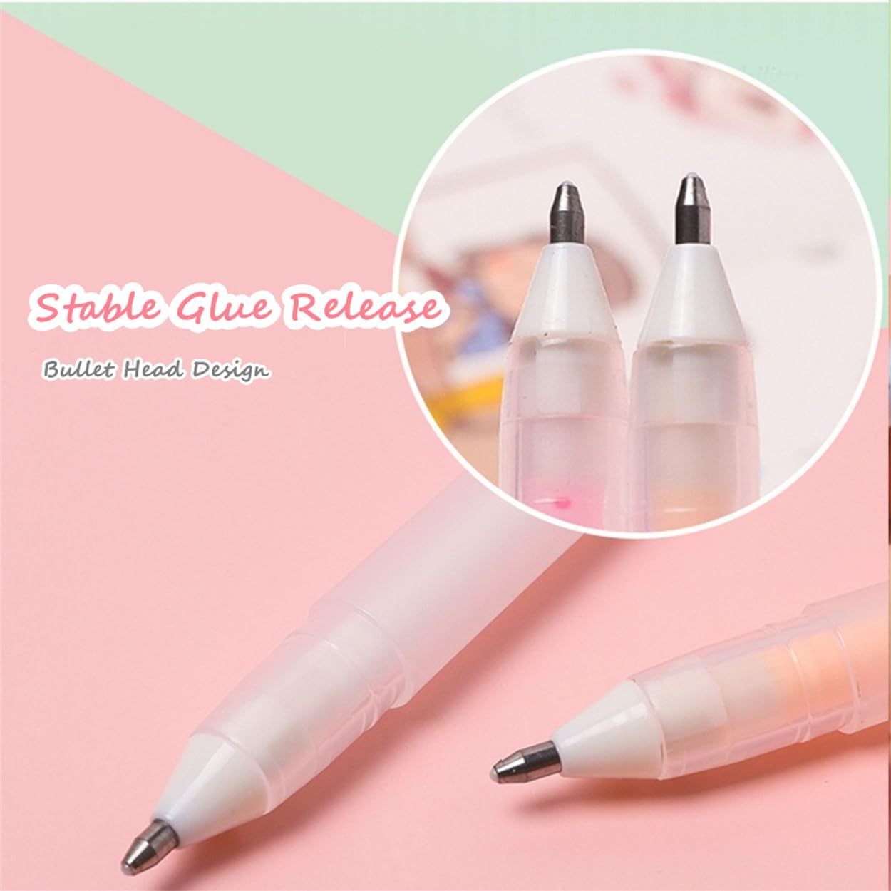 Scrapbook Quick Dry Crafting Glue Set, 6PCS Multi-color Spot Glue Pen for Papercrafts, Handmade Stationery, DIY Foil-Stamping, Back to School Supply, Year 6+