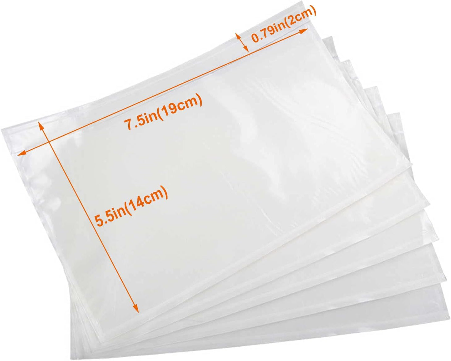 1000 Pcs-7.5x5.5 Packing List Mailing Envelopes: 7.5x5.5in (14x19cm), 1000 Pcs. Clear Adhesive Shipping Label Sleeves for Small Businesses