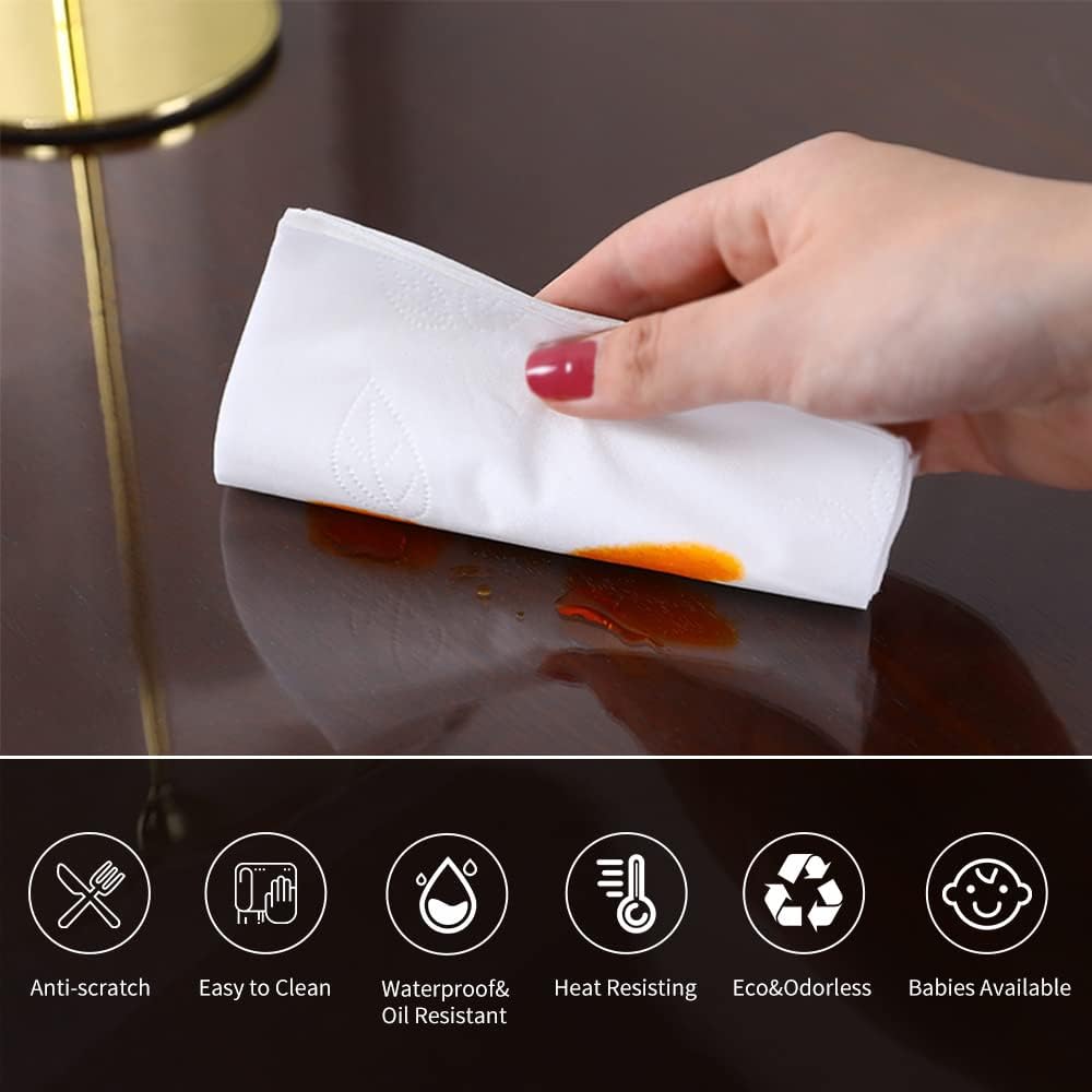 Clear Glass Table Top Protector Square Table Cloth 18x18 Inch 1.5mm Thick PVC Plastic Table Pad Mat Top Protector for Night Stand Beside Table Childen Toy Table Wooden Furniture Computer Mat Nonslip