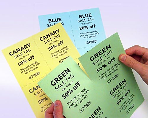 8-1/2" x 11" Laser/Inkjet Postcards 4 Per Page, (4-1/4" x 5-1/2" Each Card | Blue, 4000 Cards)