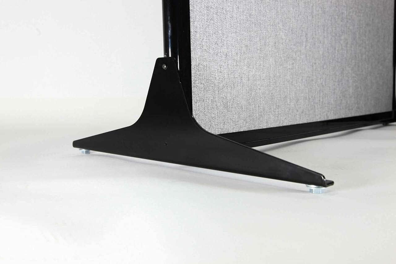 Versare Workstation Partition | Portable Wall Divider | Modern Office Cubicle | Free Standing Privacy Screen | Flexible Work Space | 99" x 70" W/Window, Lime Green Fabric Panels