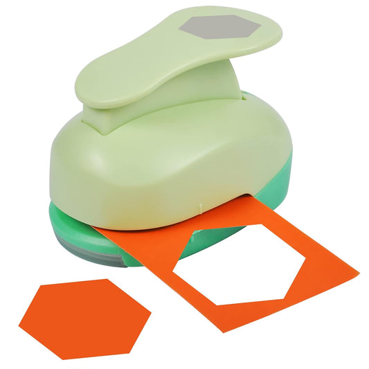UCEC Hexagon Paper Punch, 2 Inch Hexagon Punch for Paper Crafts, Large Hole Punch Paper Punch Shapes for Crafting Scrapbooking Cards Arts Quilting DIY Fun Projects